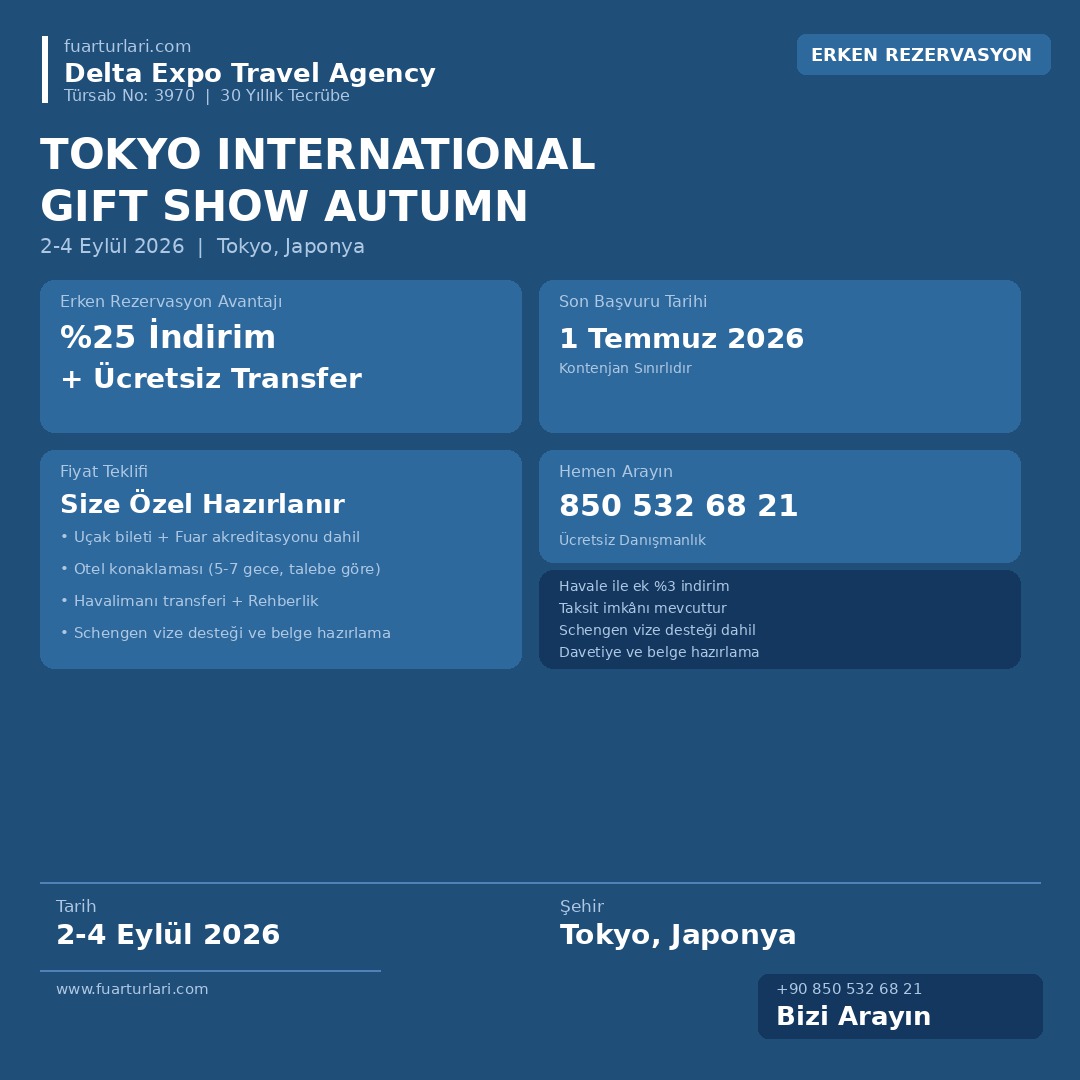 Tokyo International Gift Show Autumn 2026 - Fuar Salonu