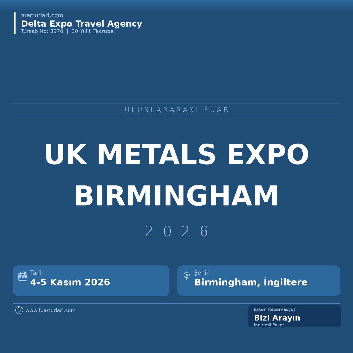 UK Metals Expo 2026 - Fuar Salonu