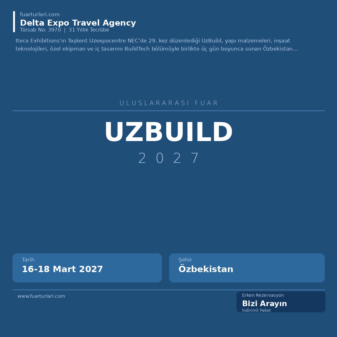 UzBuild 2027  - Fuar Salonu