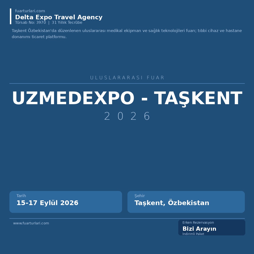 UZMEDEXPO 2026 - Taşkent - Fuar Salonu