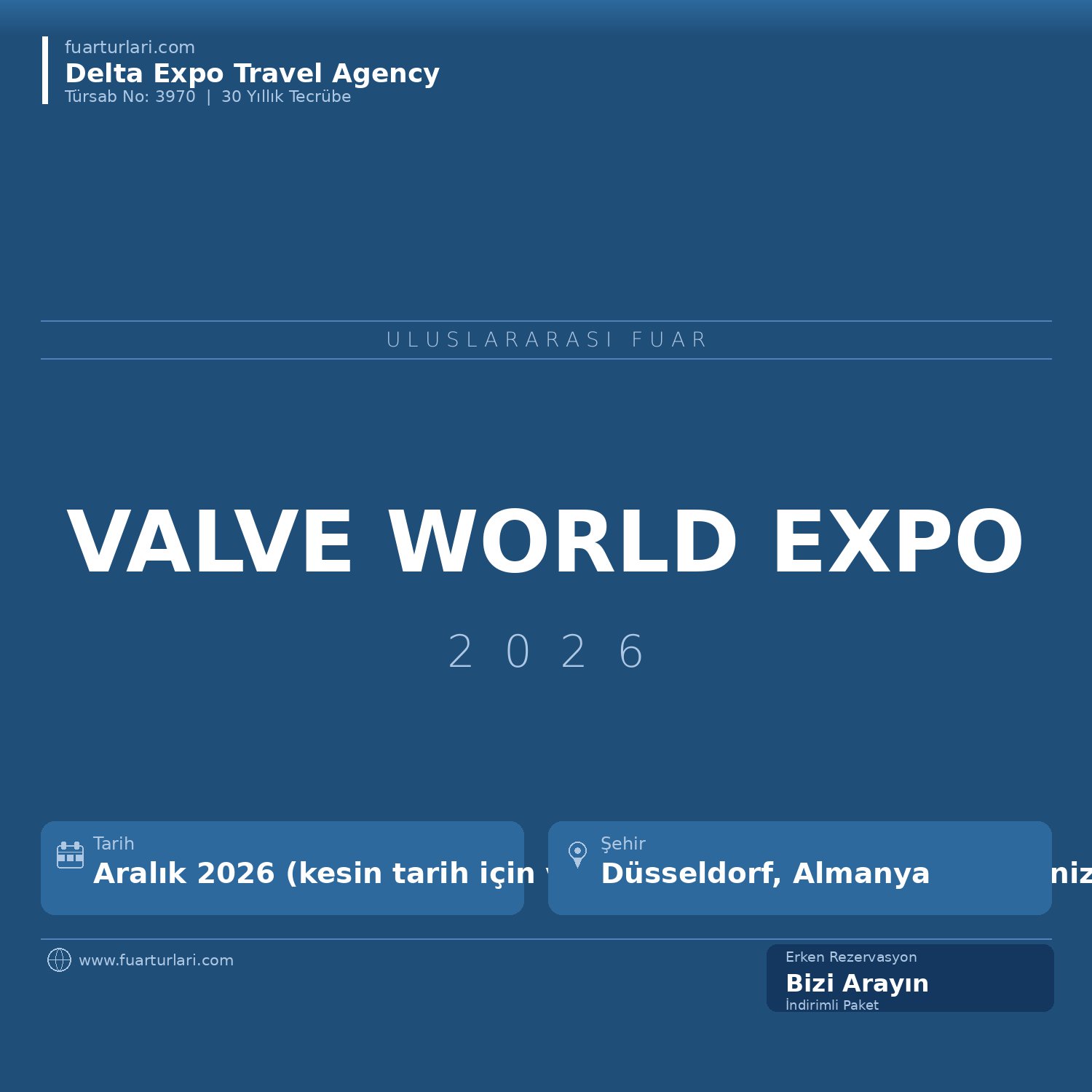 Valve World Expo 2026 - Fuar Salonu