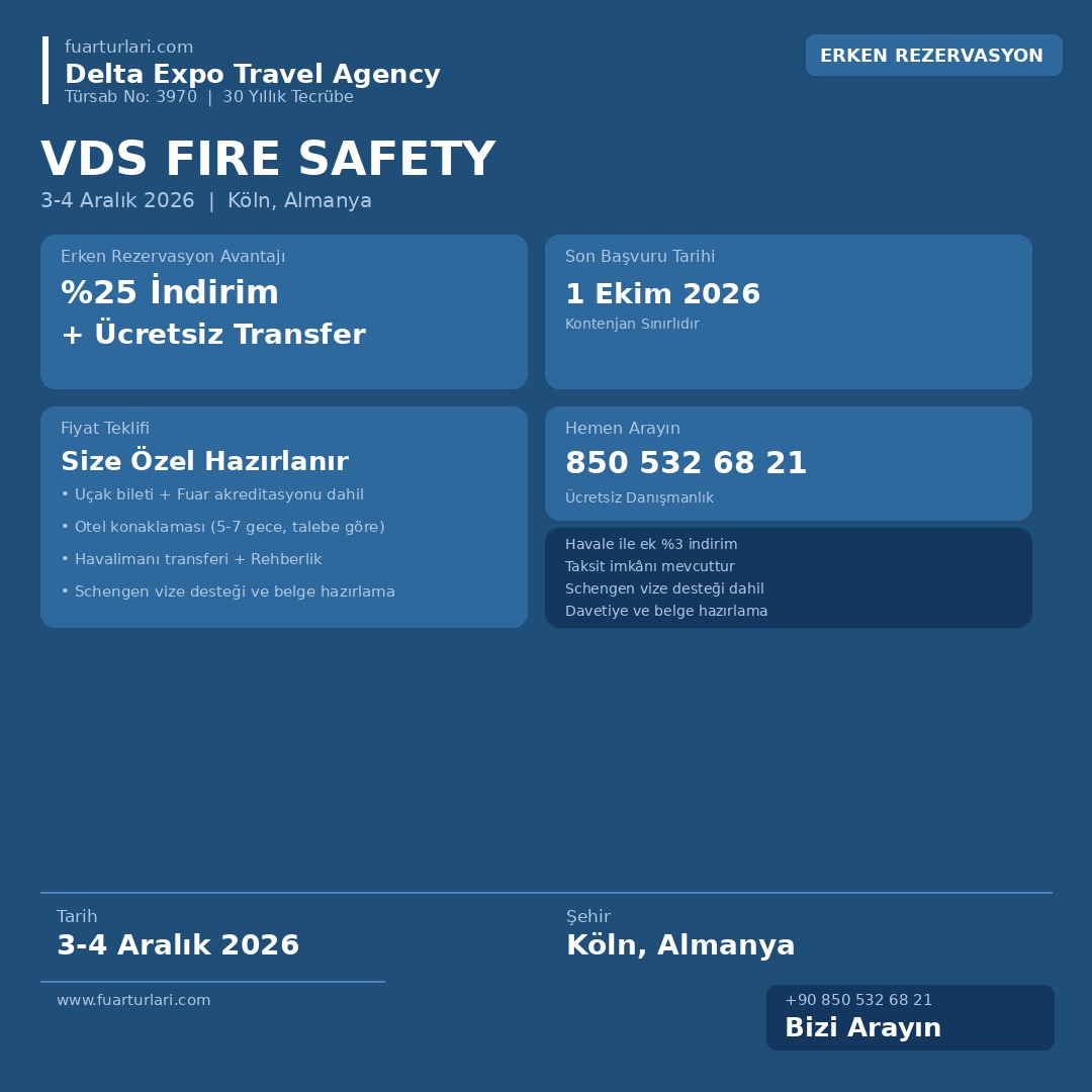 VdS Fire Safety 2026 - Fuar Salonu