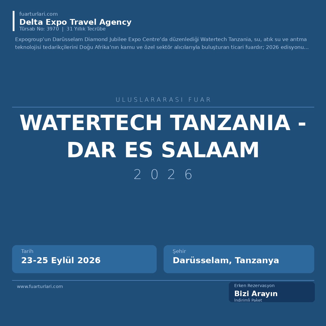 WaterTech Tanzania 2026 - Dar es Salaam - Fuar Salonu