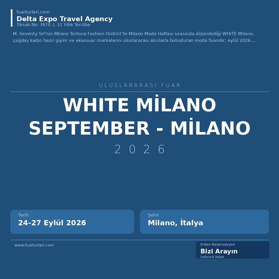 White Milano September 2026 - Milano - Fuar Salonu