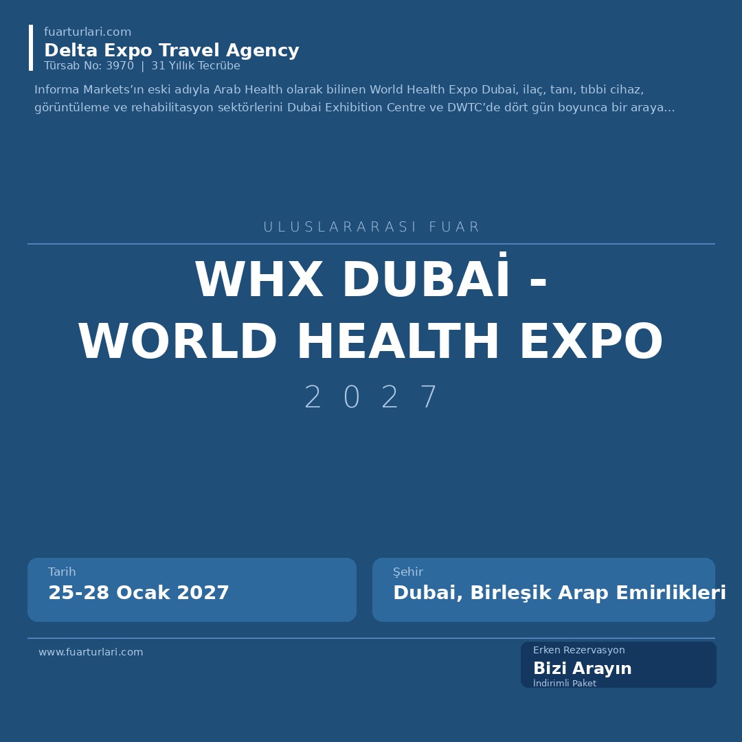 WHX Dubai 2027 - World Health Expo - Fuar Salonu
