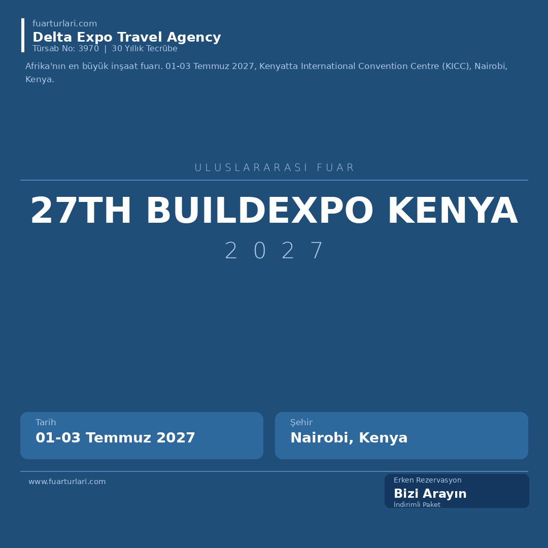 27th BuildExpo Kenya 2027
