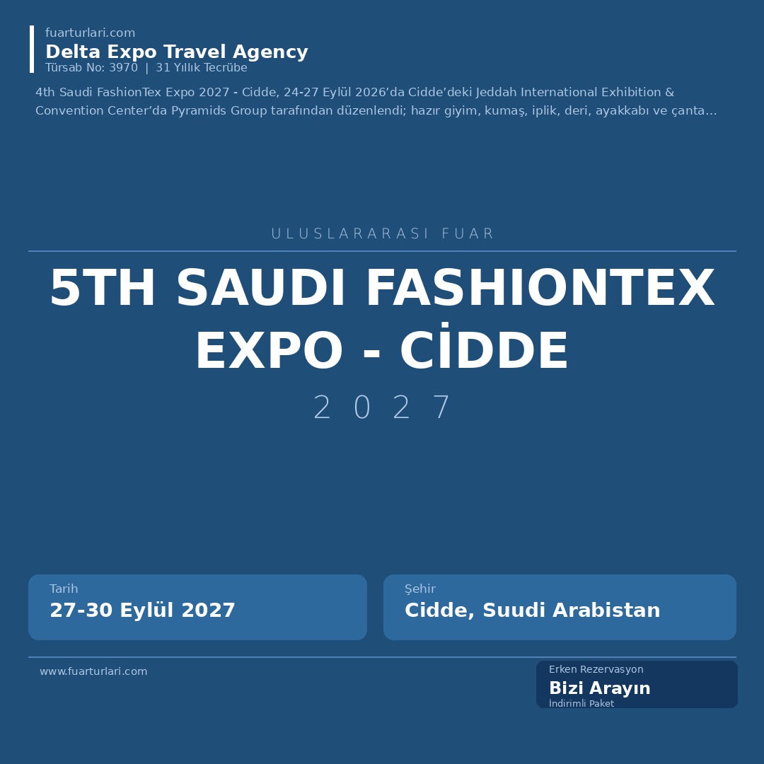 5th Saudi FashionTex Expo 2027 - Cidde