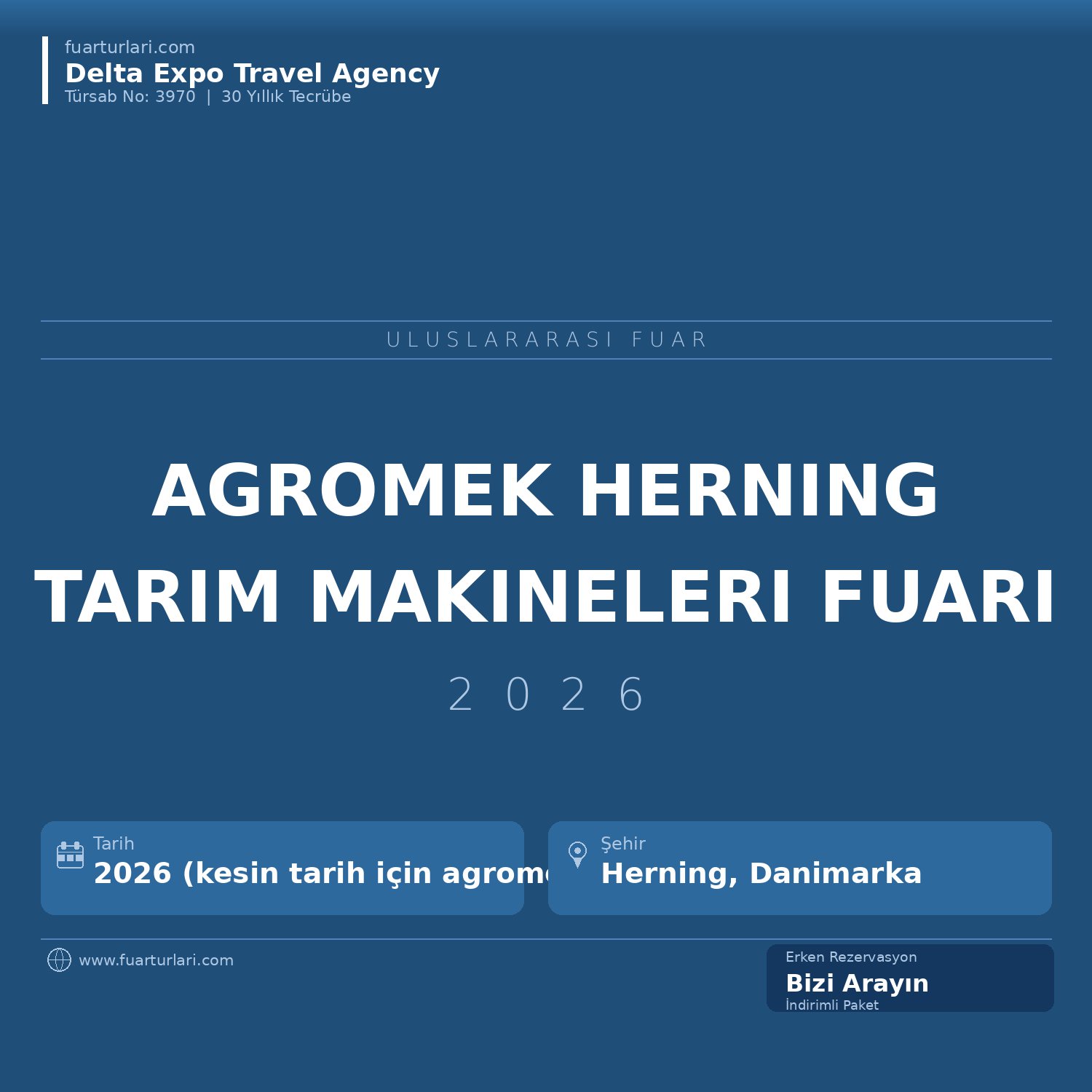 Agromek 2026 — Herning Uluslararası Tarım Makineleri ve Agroteknoloji Fuarı