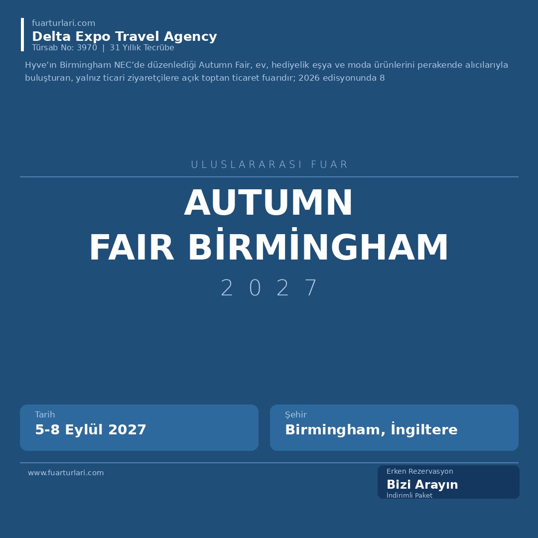 Autumn Fair Birmingham 2027