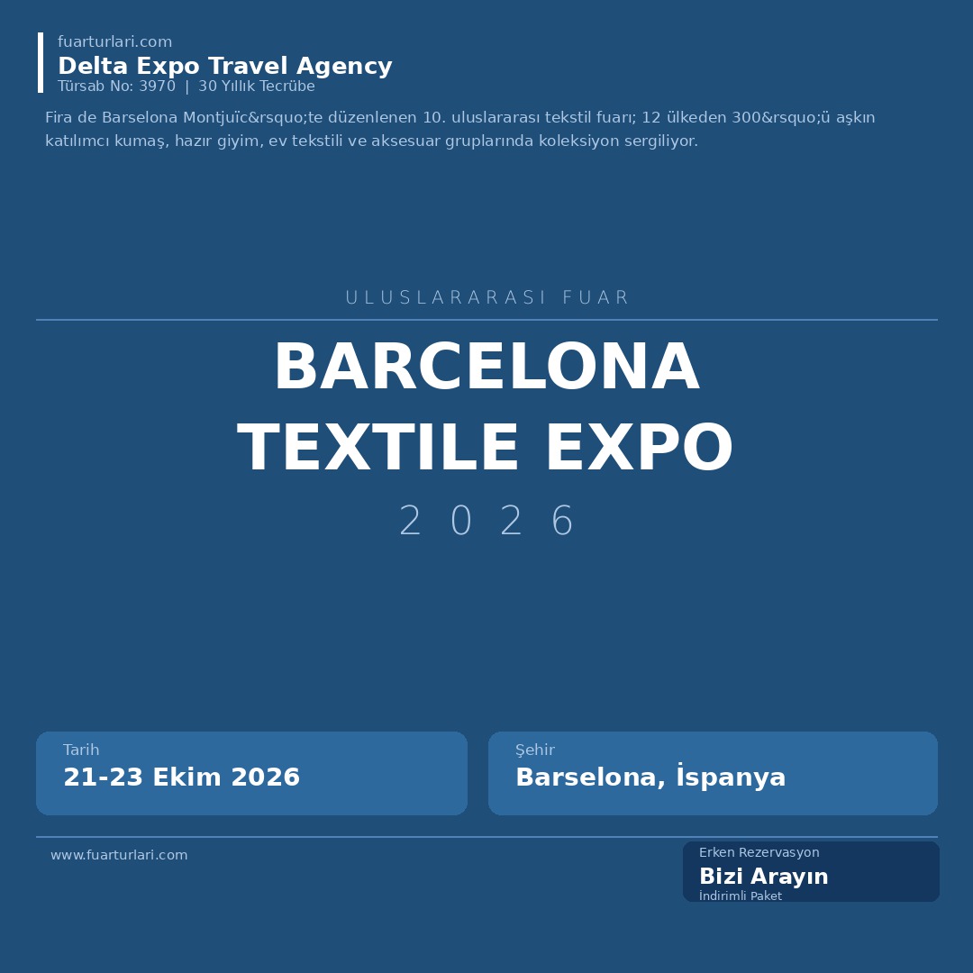 Barcelona Textile Expo 2026