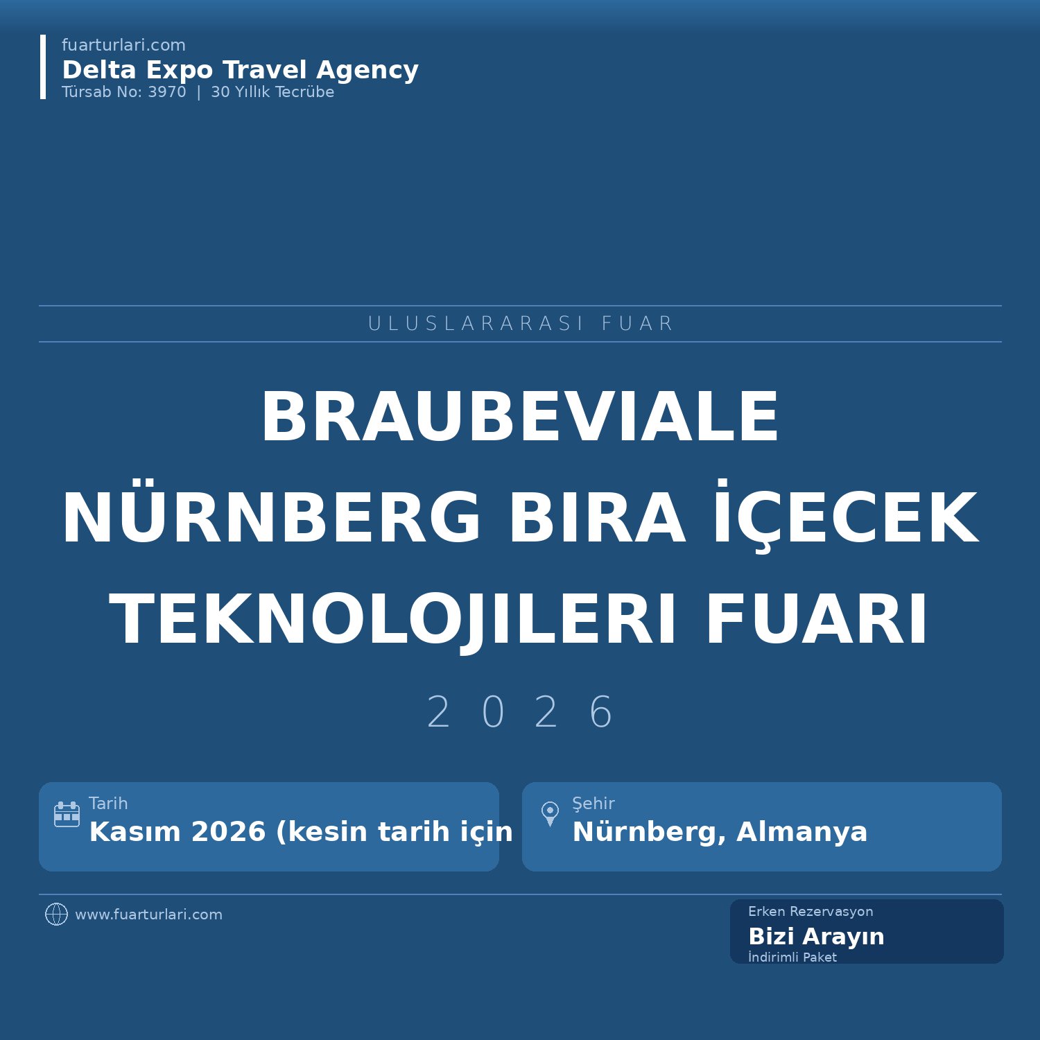 BrauBeviale 2026 — Nürnberg Bira ve İçecek Teknolojileri Fuarı