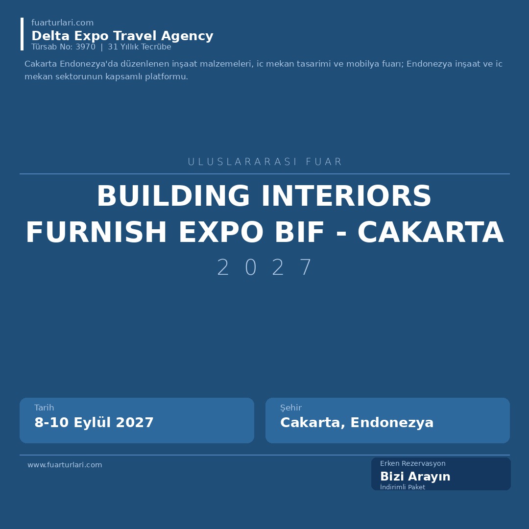 Building Interiors Furnish Expo BIF 2027 - Cakarta