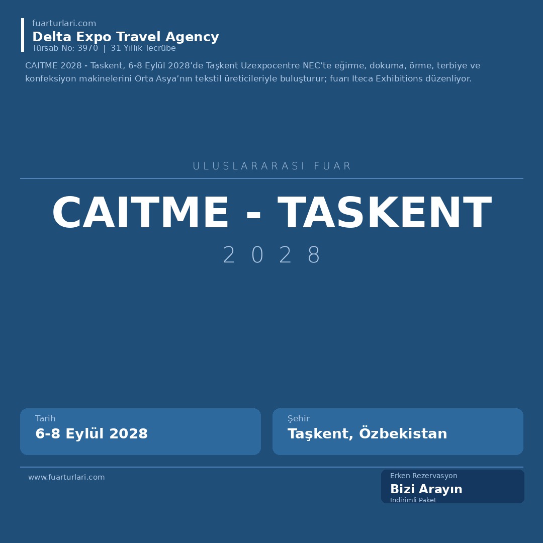 CAITME 2028 - Taskent