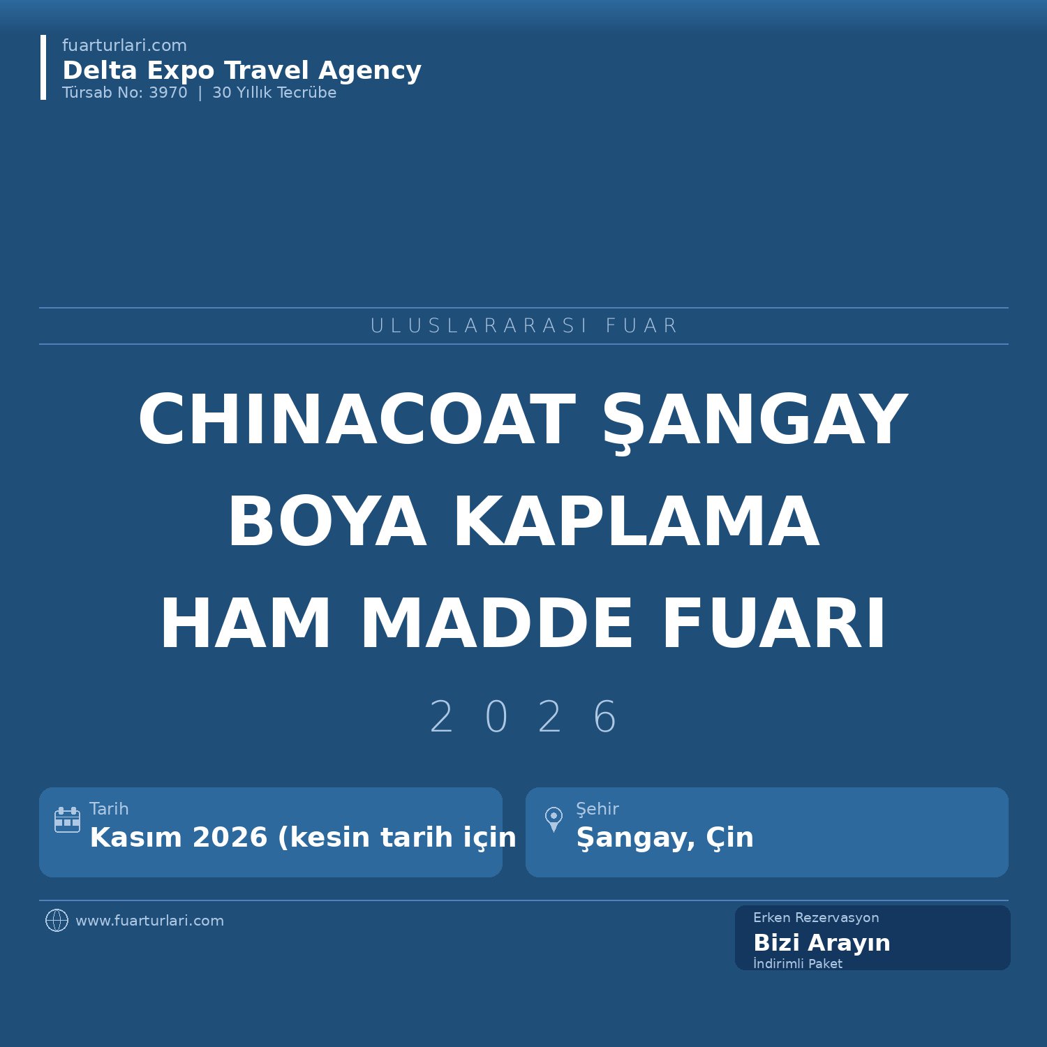 Chinacoat 2026 — Şangay Uluslararası Boya, Kaplama ve Ham Maddeler Fuarı