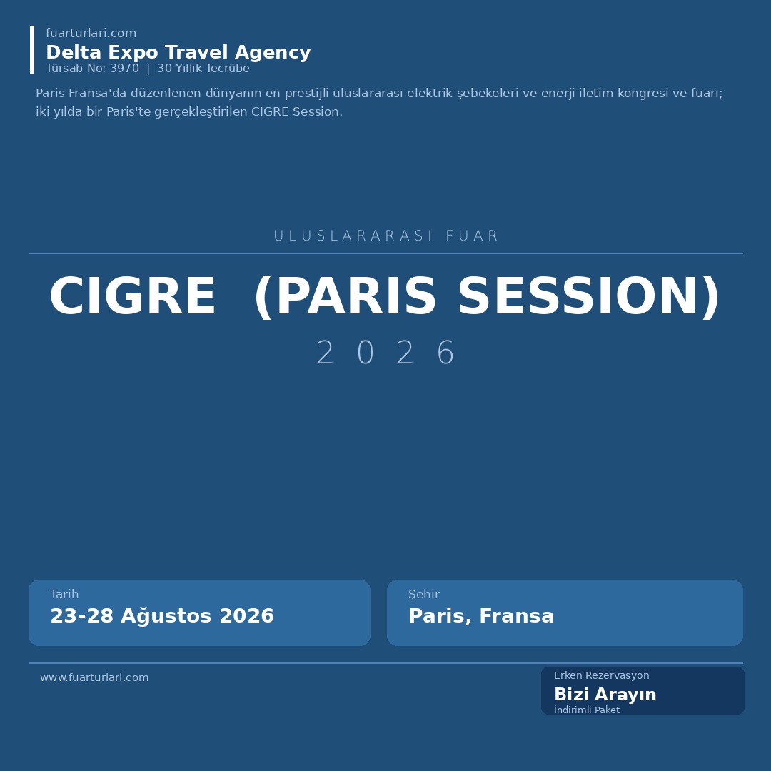 CIGRE 2026 (Paris Session)