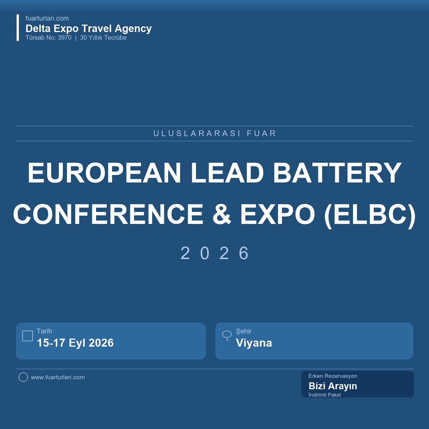 European Lead Battery Conference & Expo (ELBC) 2026 - Viyana