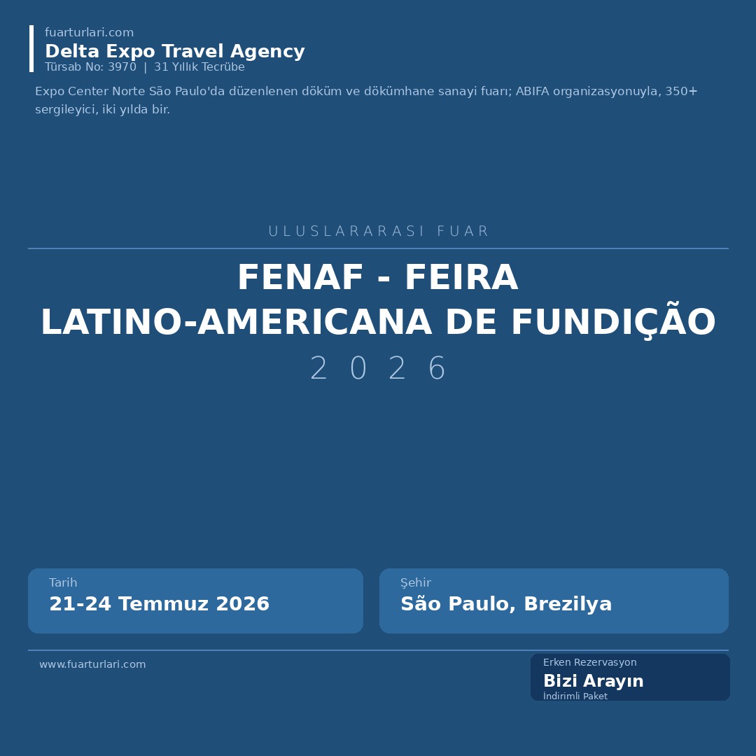 FENAF - Feira Latino-Americana de Fundição 2026