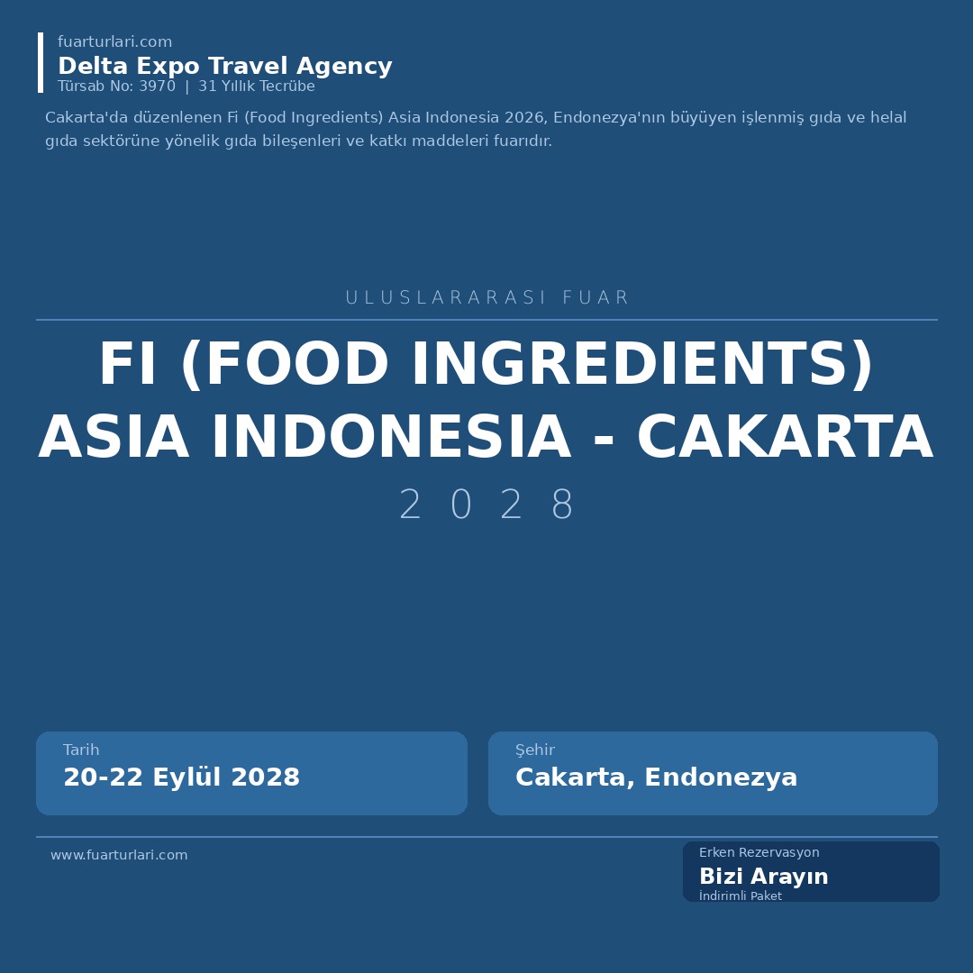 Fi (Food Ingredients) Asia 2028 Indonesia - Cakarta