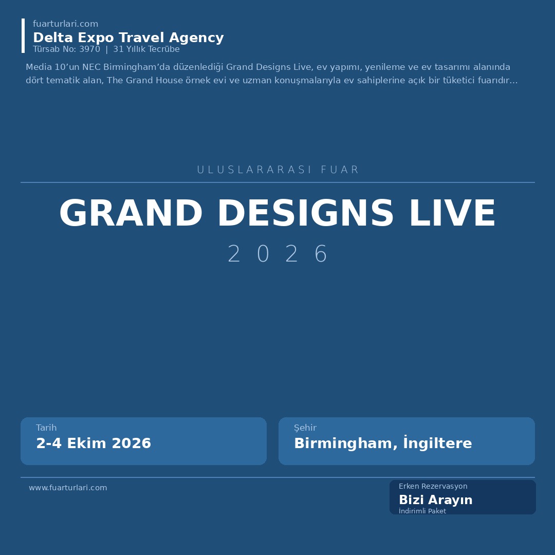 Grand Designs Live 2026