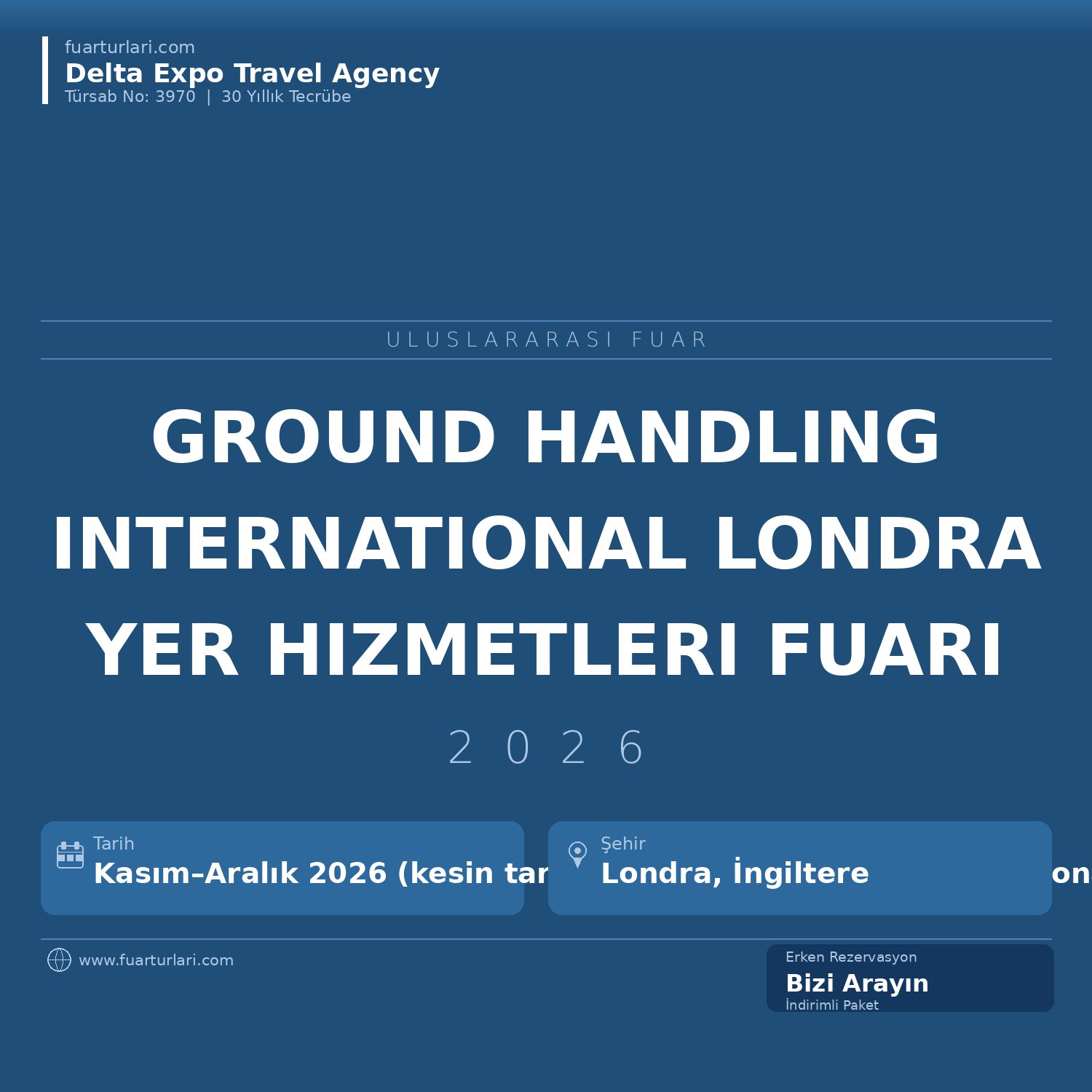 Ground Handling International 2026 — Londra Havalimanı Yer Hizmetleri ve GSE Fuarı
