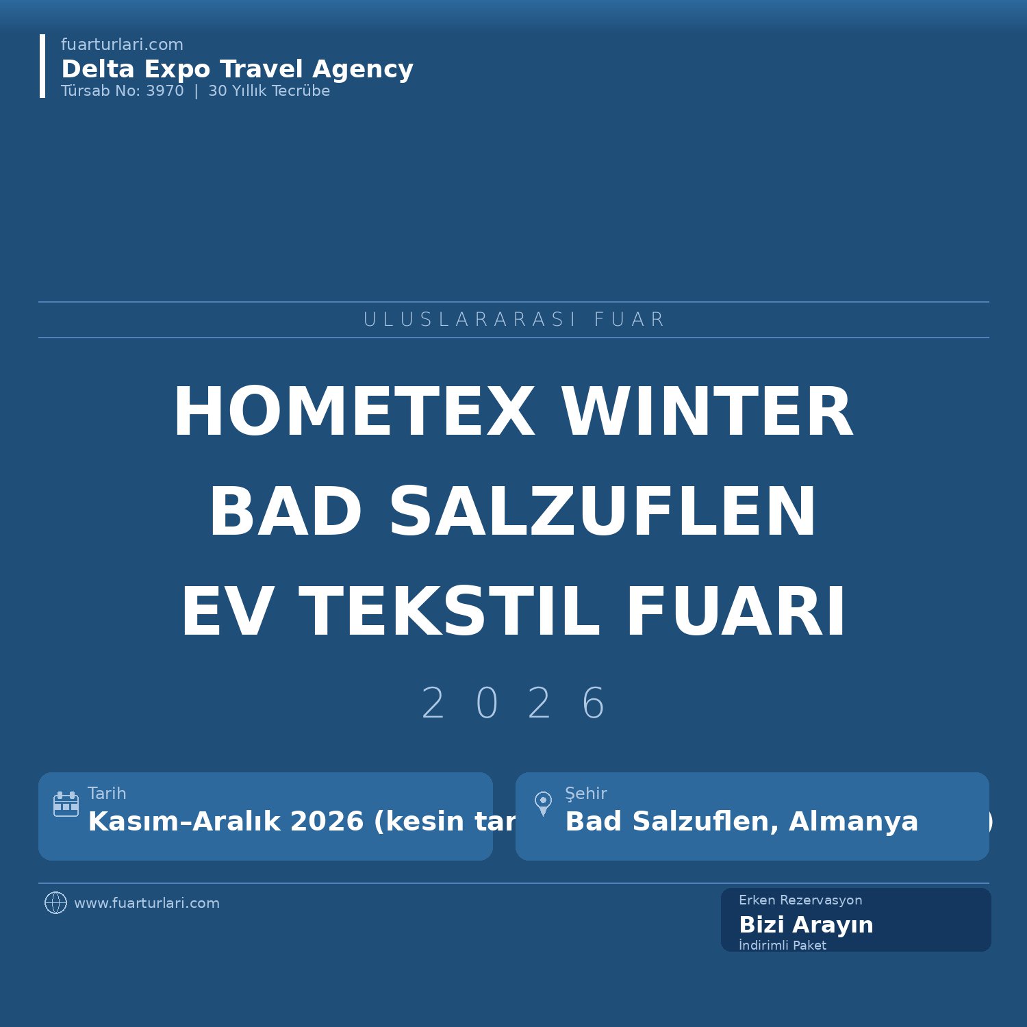 Hometex Winter 2026 — Bad Salzuflen Ev Tekstili ve Home Living Fuarı