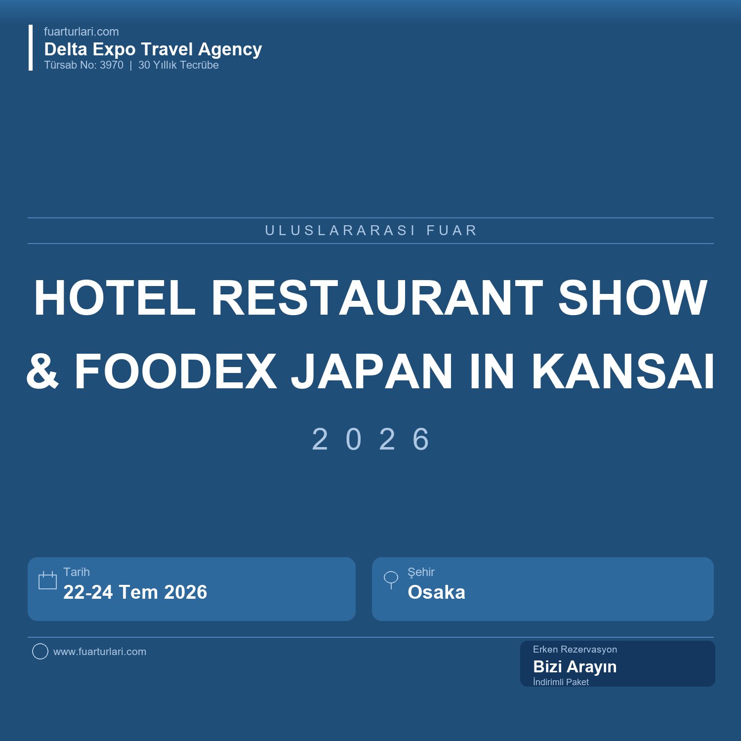 Hotel Restaurant Show & Foodex Japan in Kansai 2026