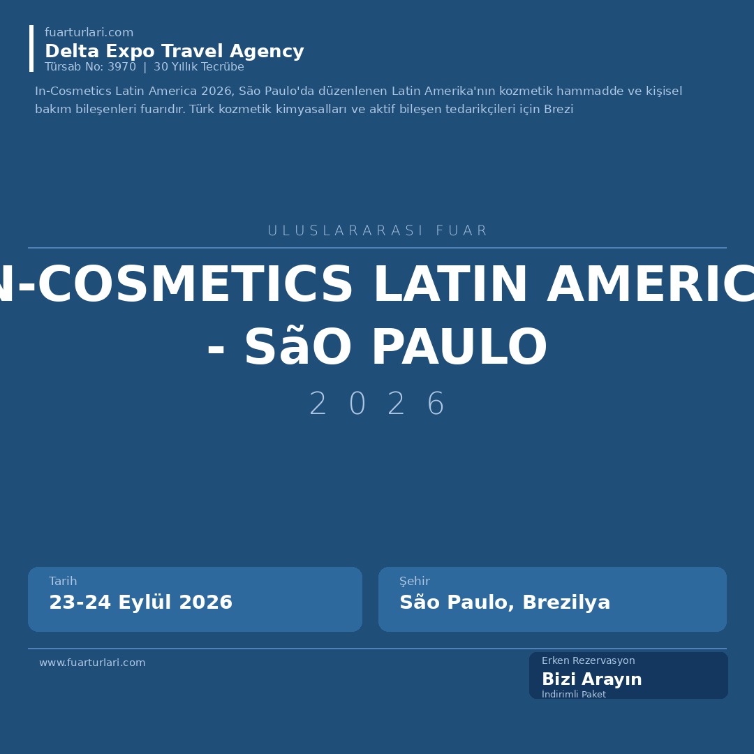 In-Cosmetics Latin America 2026 - São Paulo