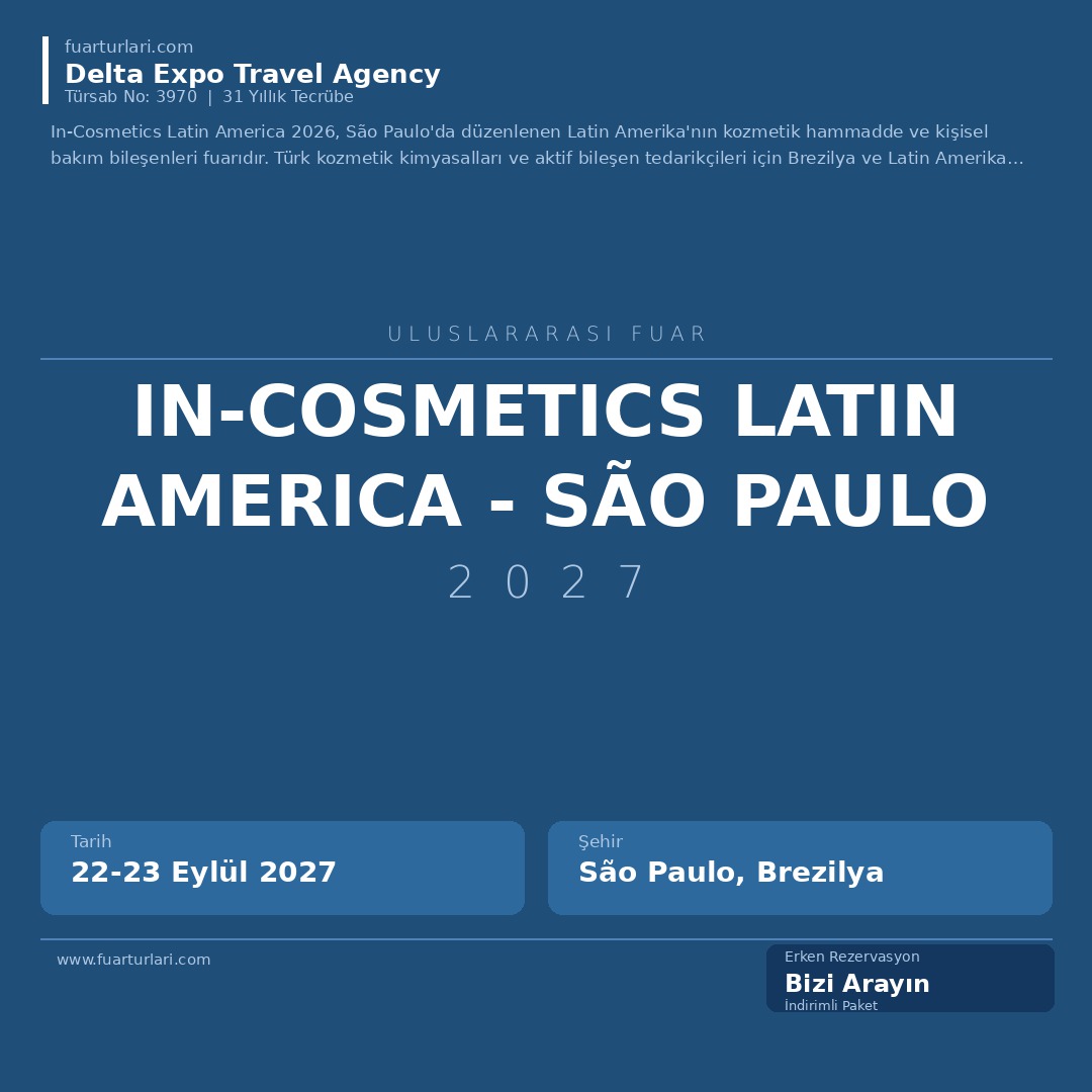 In-Cosmetics Latin America 2027 - São Paulo