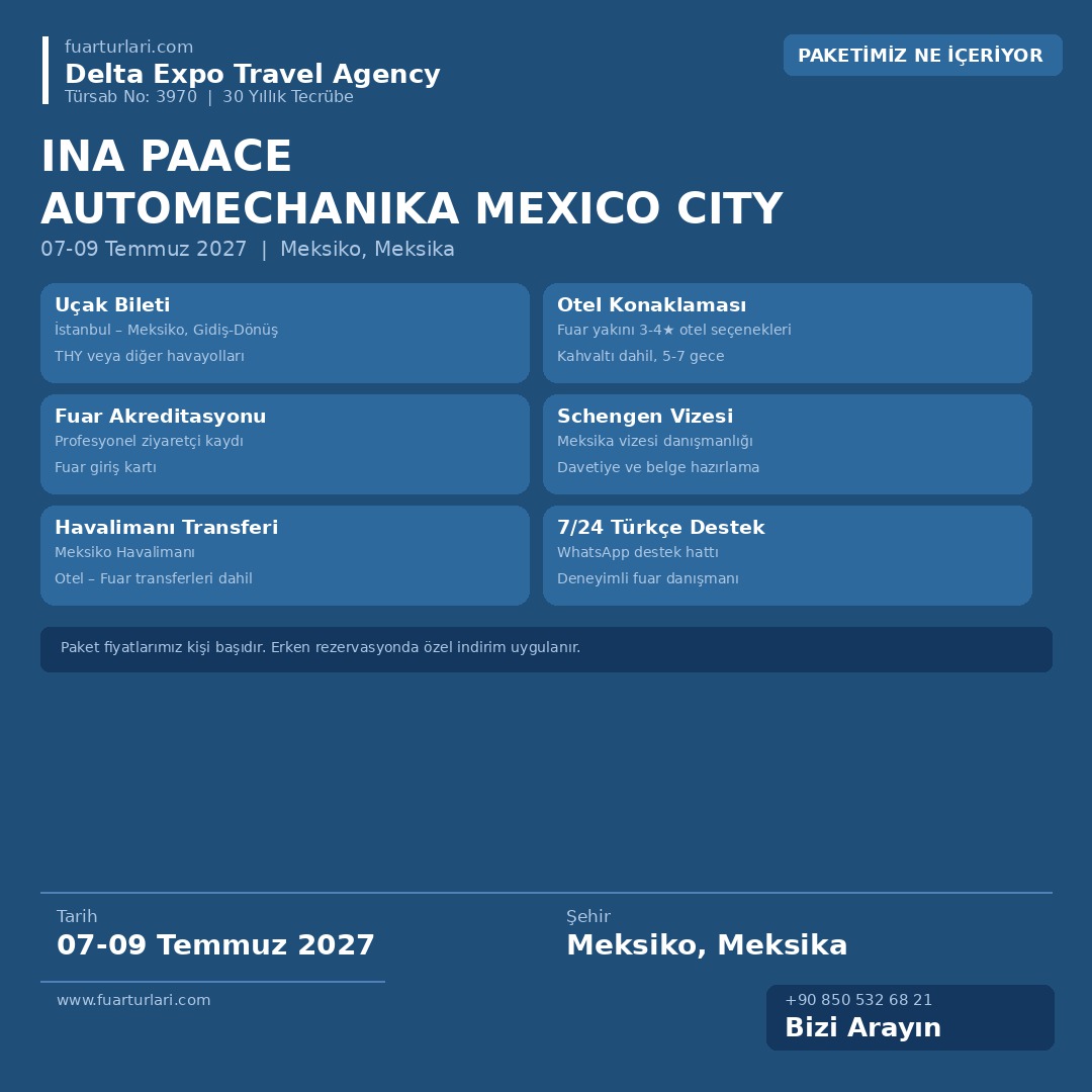 INA PAACE Automechanika Mexico City 2027