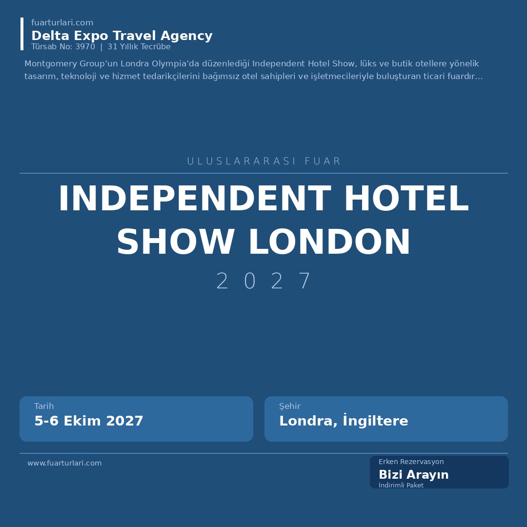 Independent Hotel Show London 2027