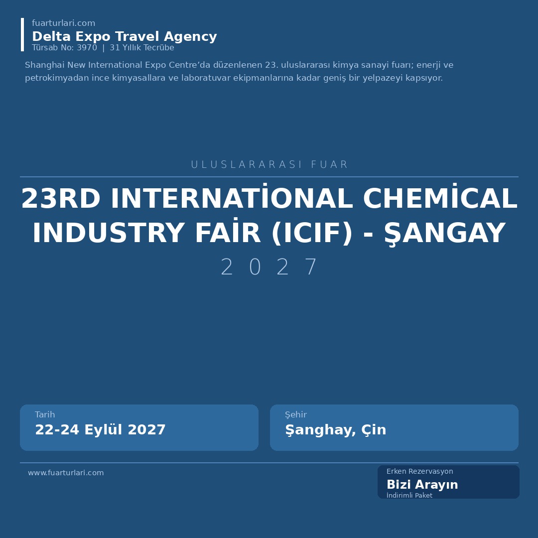 23rd International Chemical Industry Fair (ICIF) 2027 - Şangay