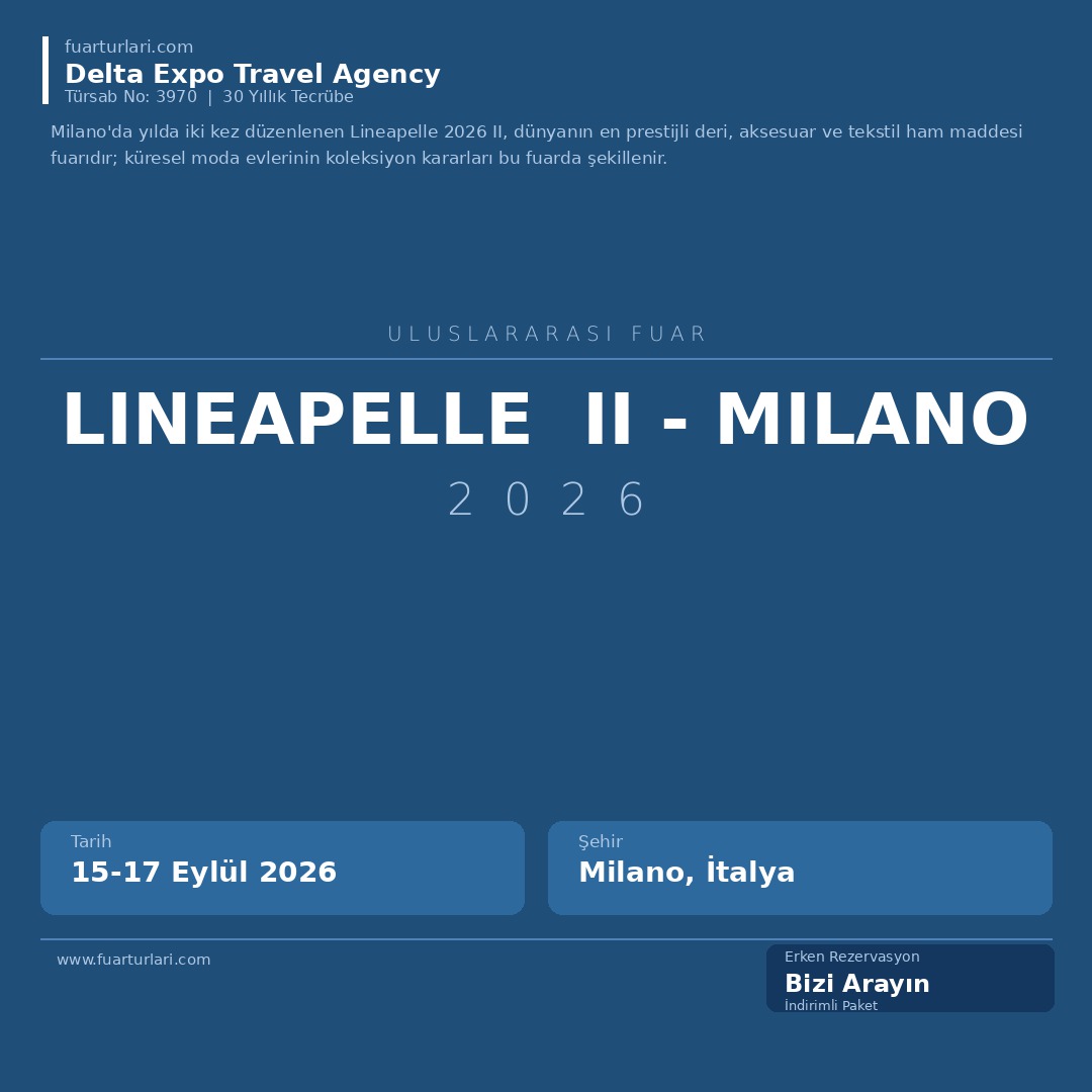Lineapelle 2026 II - Milan
