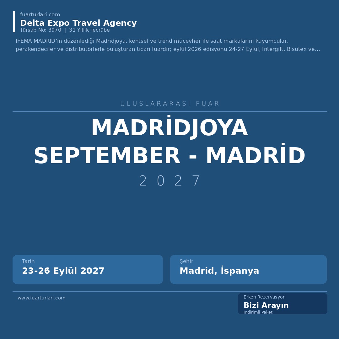 MadridJoya September 2027 - Madrid
