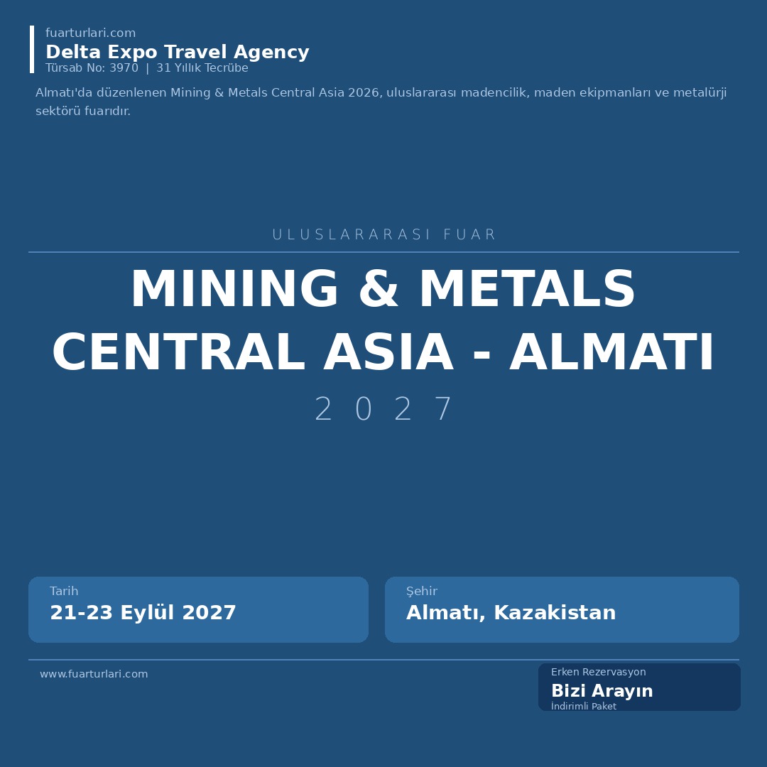 Mining & Metals Central Asia 2027 - Almatı