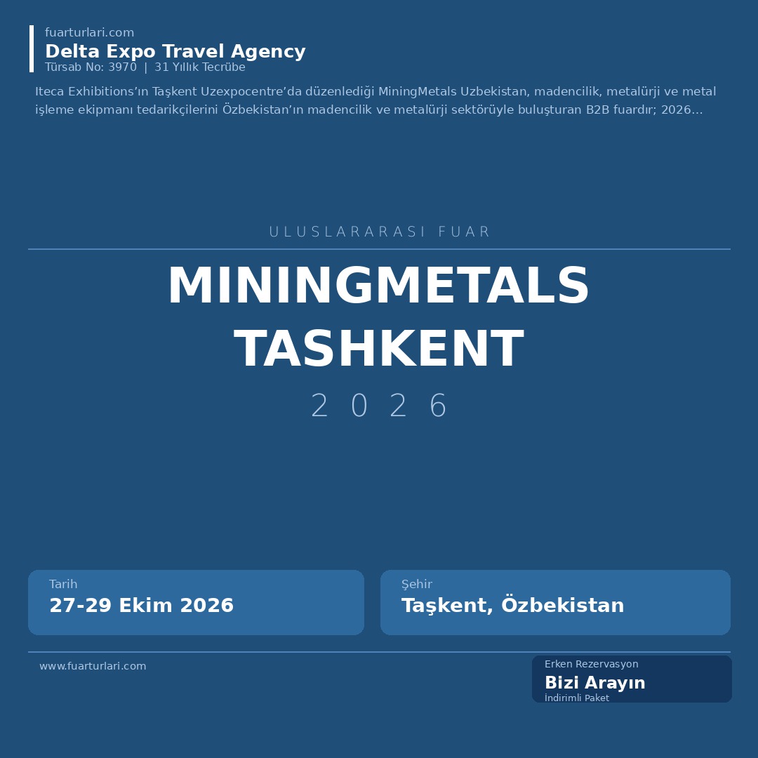 MiningMetals Tashkent 2026