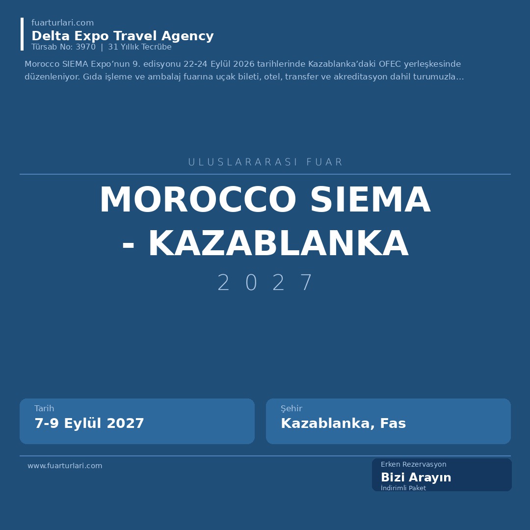 Morocco SIEMA 2027 - Kazablanka