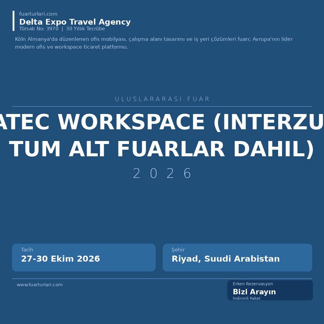 ORGATEC Workspace 2026 (Interzum ve Tum alt fuarlar dahil)