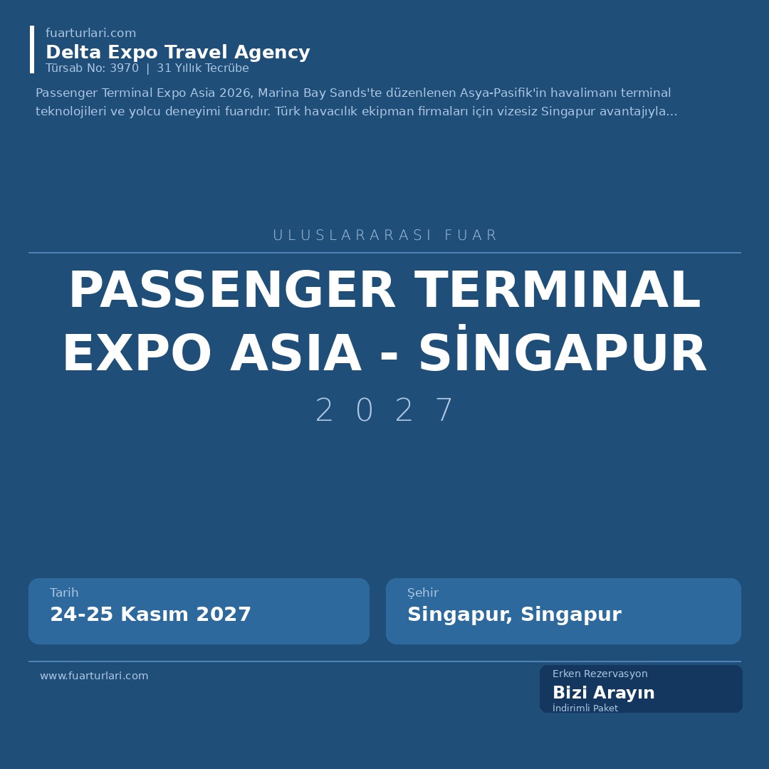 Passenger Terminal Expo Asia 2027 - Singapur