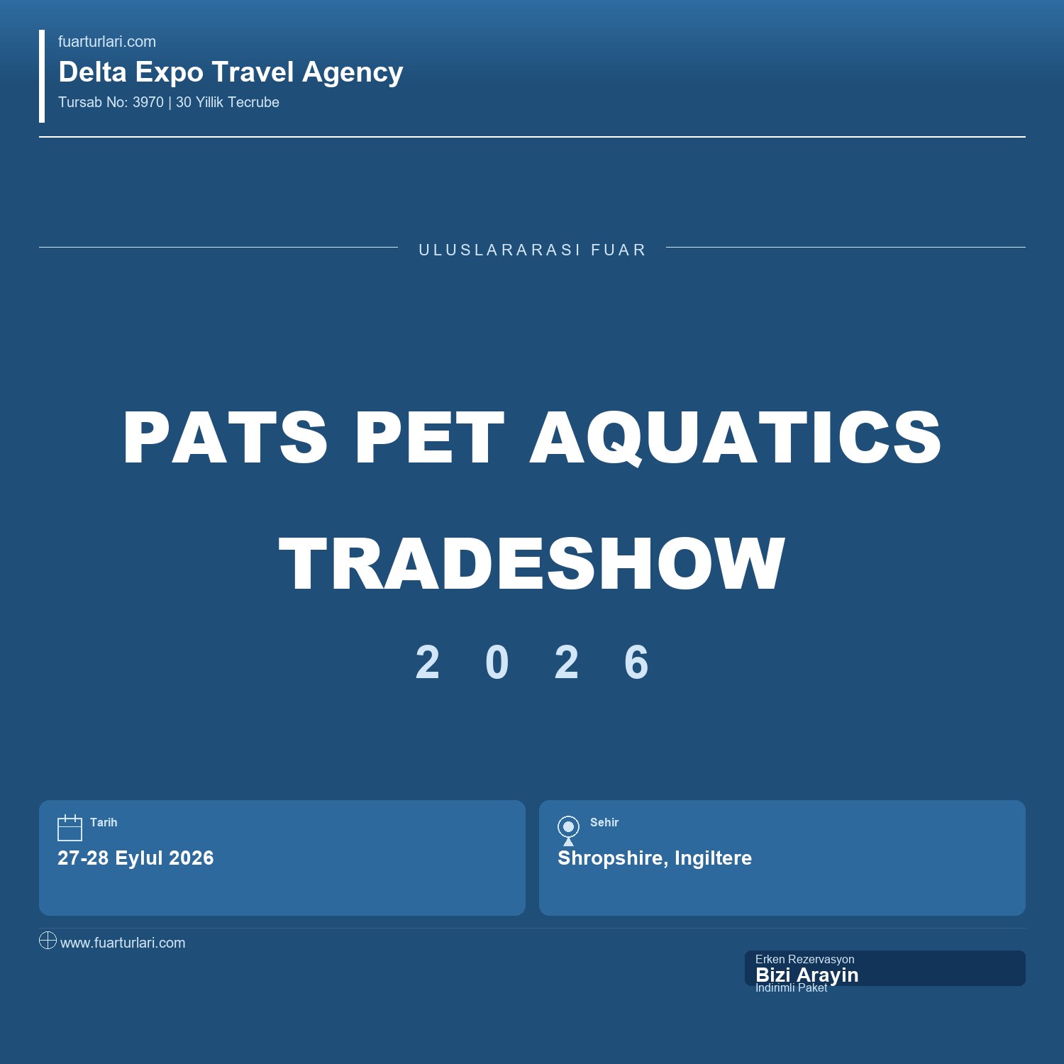 PATS Pet Aquatics Tradeshow 2026 - İngiltere