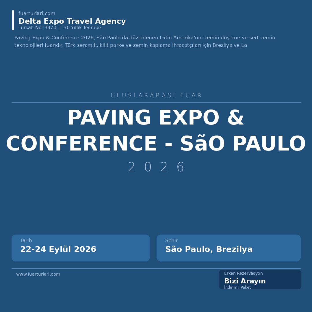 Paving Expo & Conference 2026 - São Paulo