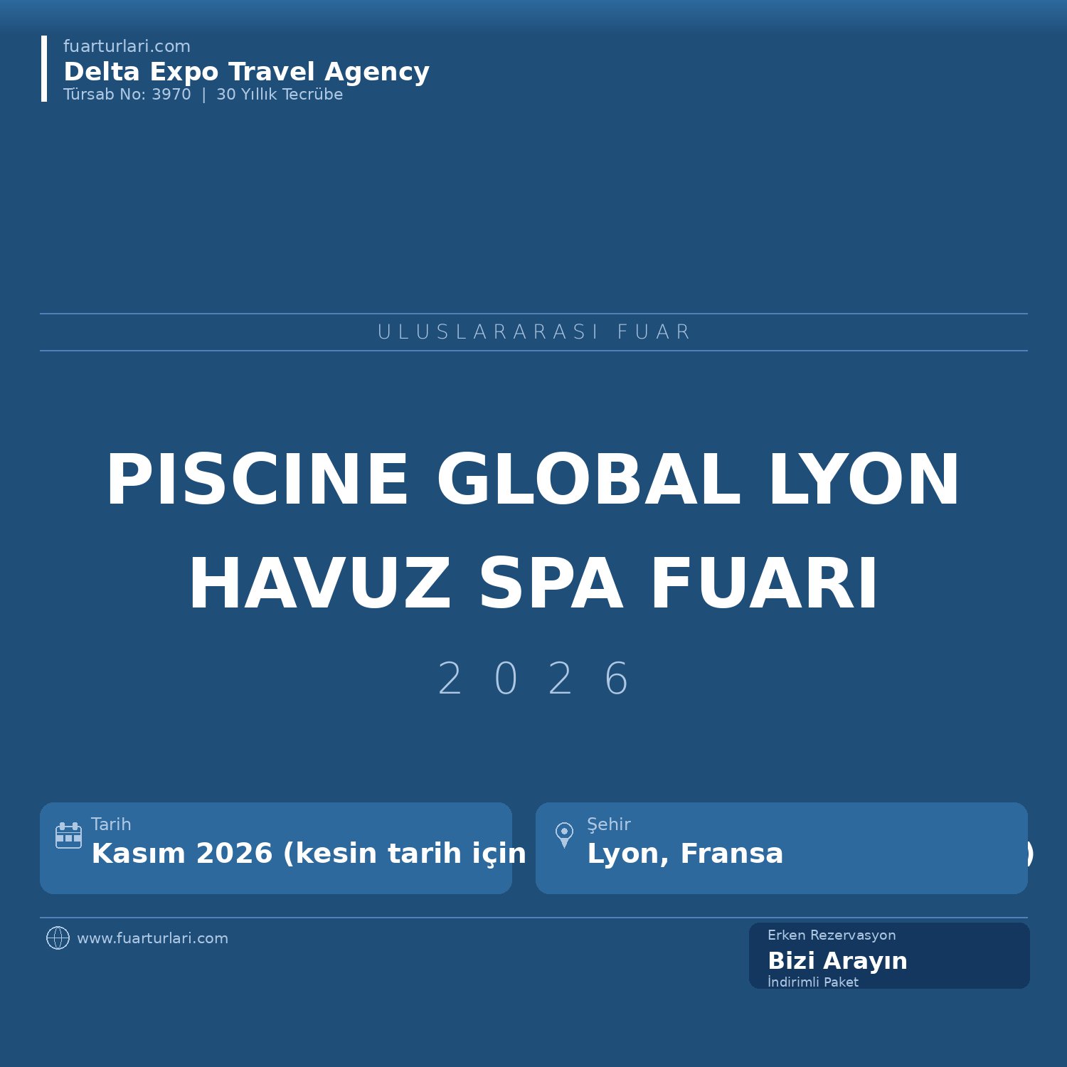 Piscine Global 2026 — Lyon Havuz, Spa ve Wellness Fuarı