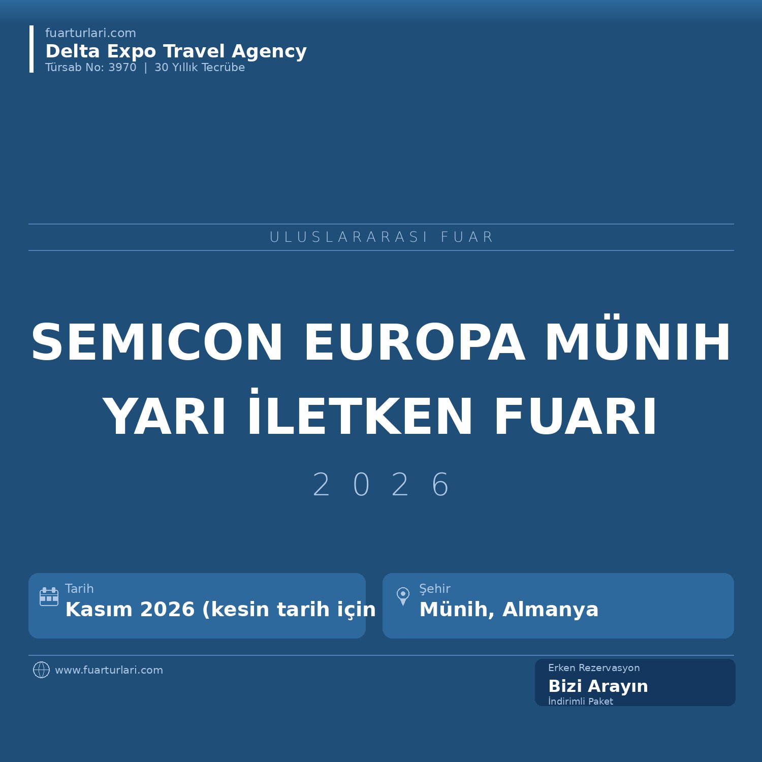 SEMICON Europa 2026 — Münih Yarı İletken ve Mikro Elektronik Fuarı