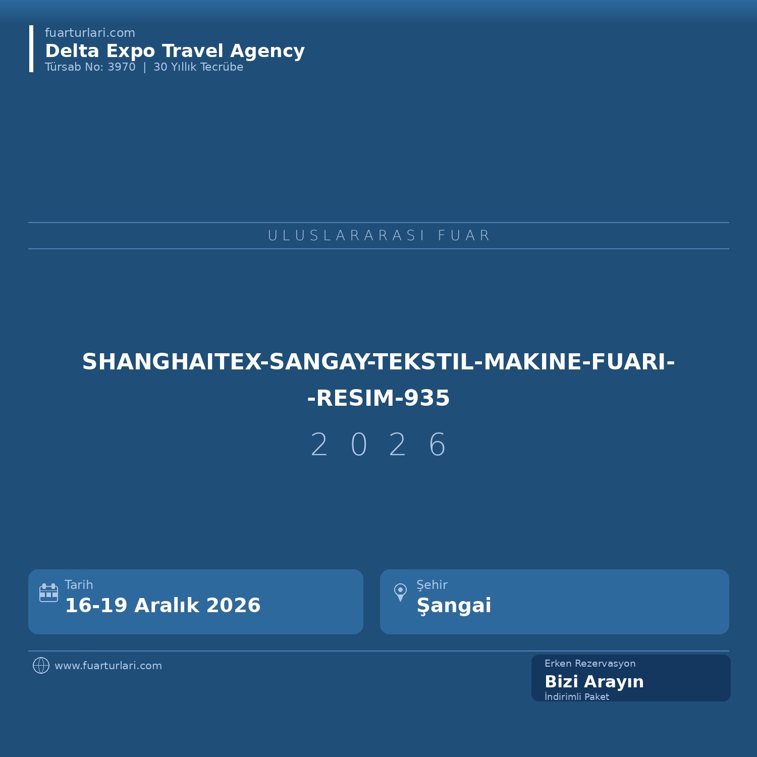 Shanghaitex 2026 — Şangai Uluslararası Tekstil Makineleri ve Aksesuarları Fuarı