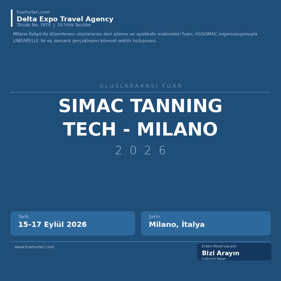 SIMAC Tanning Tech 2026 - Milano
