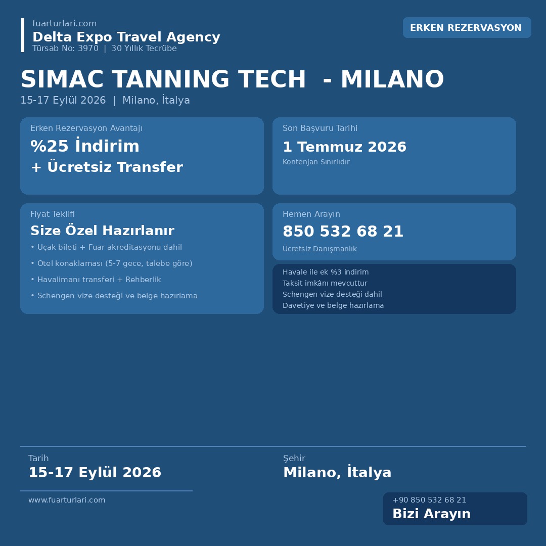 SIMAC Tanning Tech 2026 - Milano