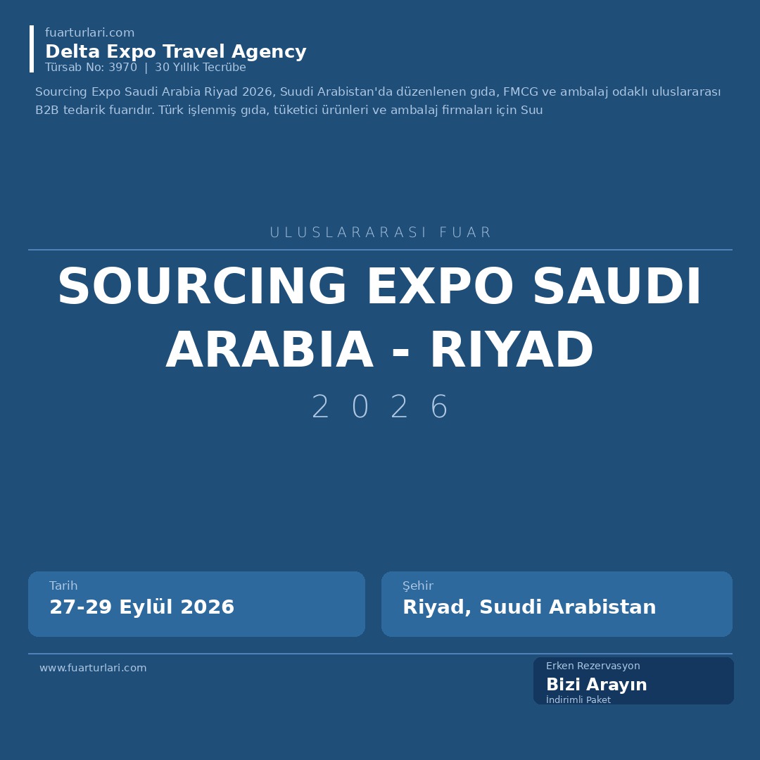 Sourcing Expo Saudi Arabia 2026 - Riyad