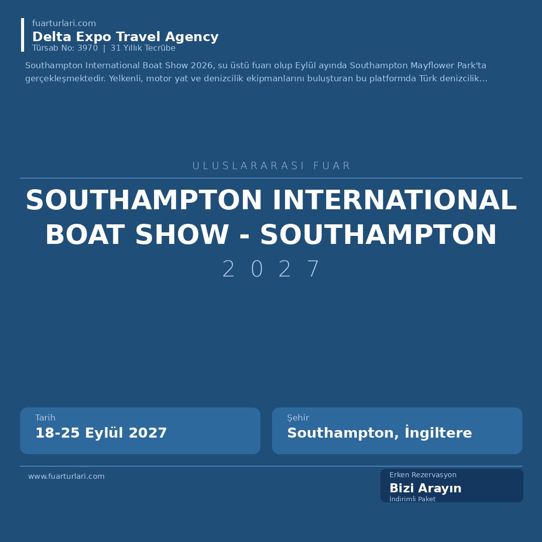 Southampton International Boat Show 2027 - Southampton