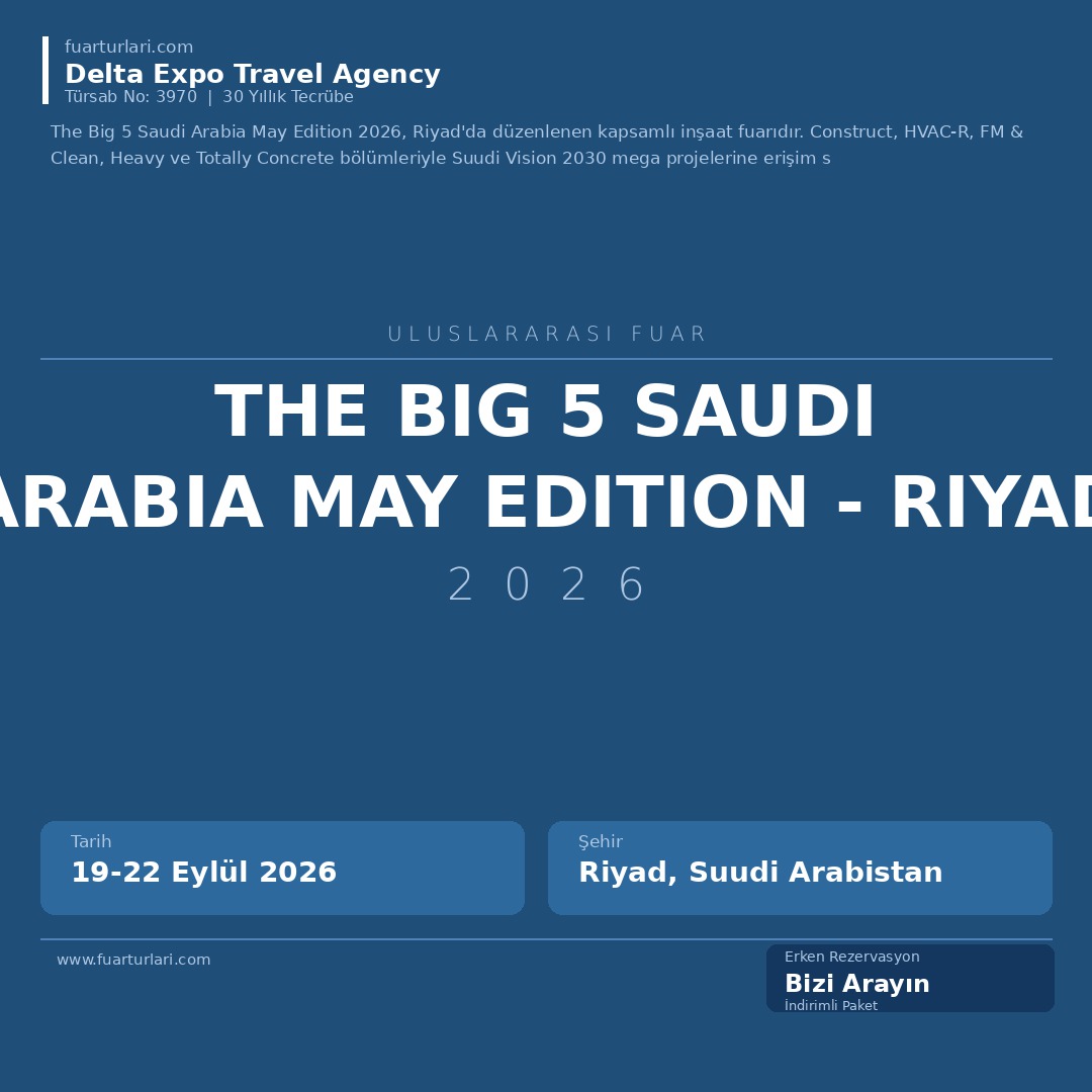 The Big 5 Saudi Arabia May Edition 2026 - Riyad