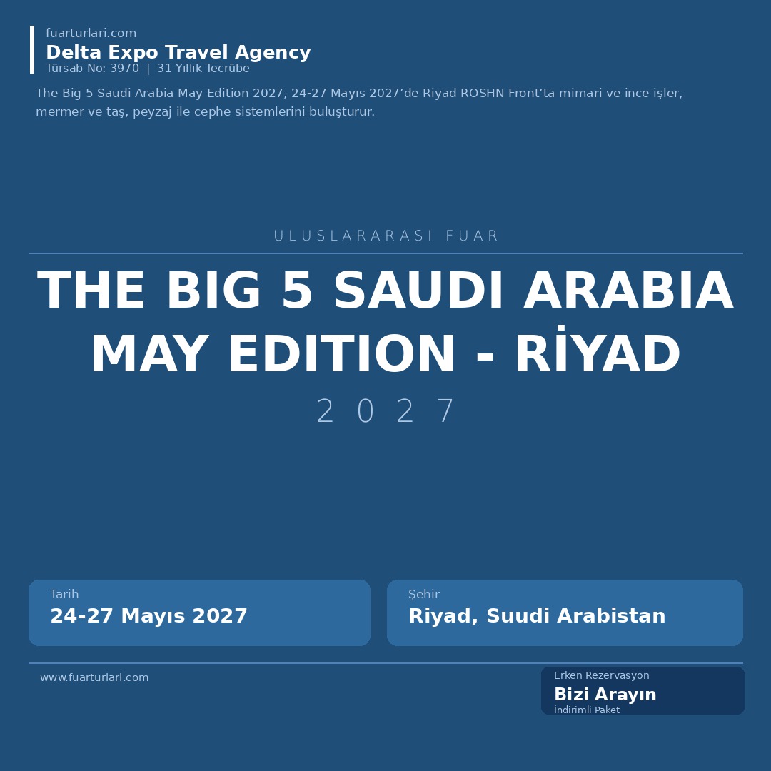 The Big 5 Saudi Arabia May Edition 2027 - Riyad