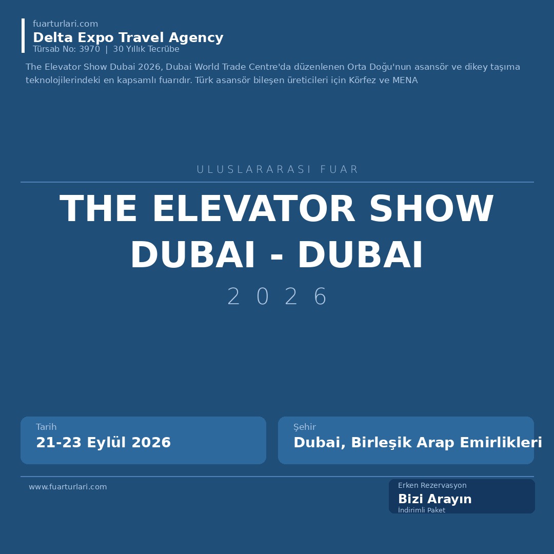 The Elevator Show Dubai 2026 - Dubai